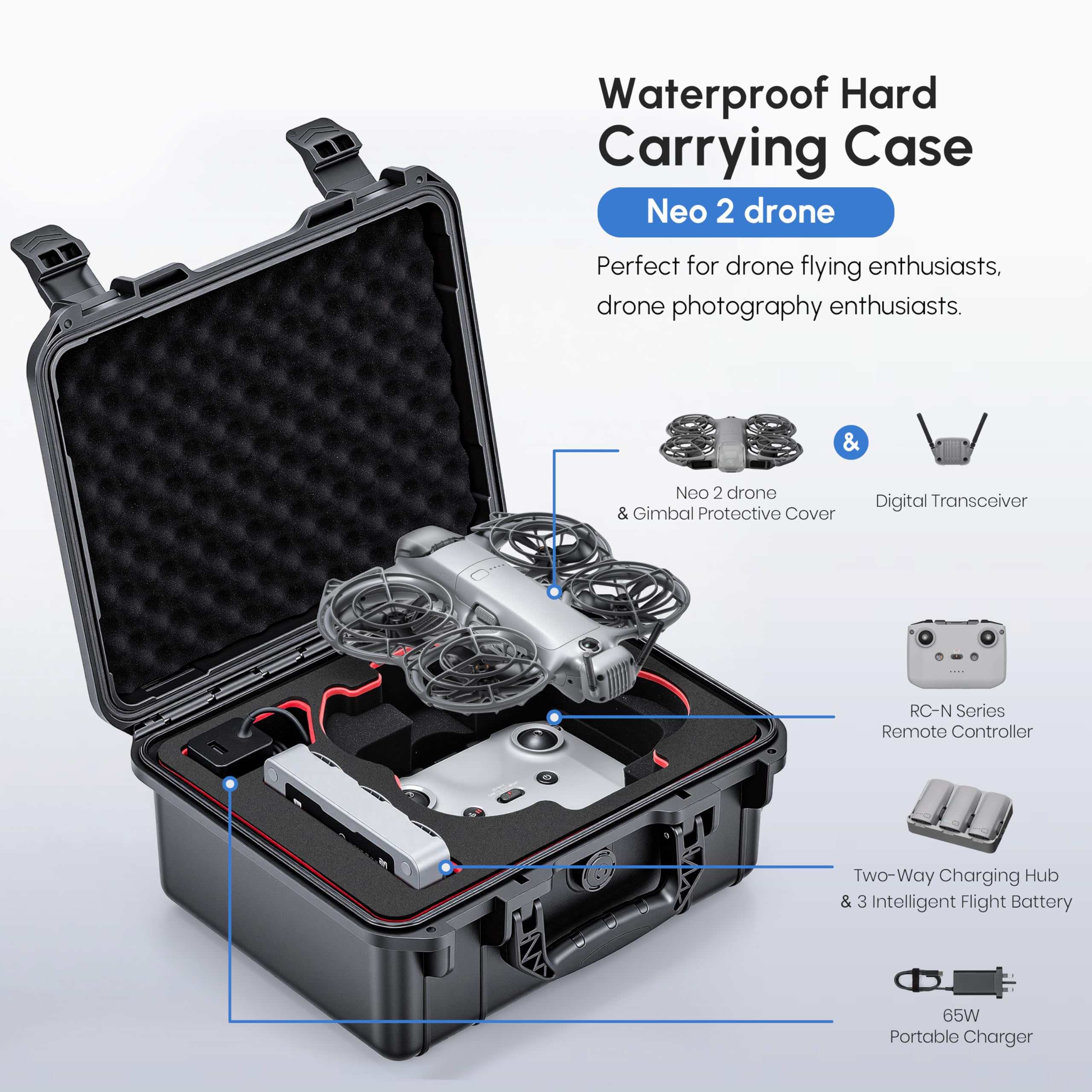 NEO 2 Case,Waterproof Hard Car - огляд і ціна Drone Controller Hood