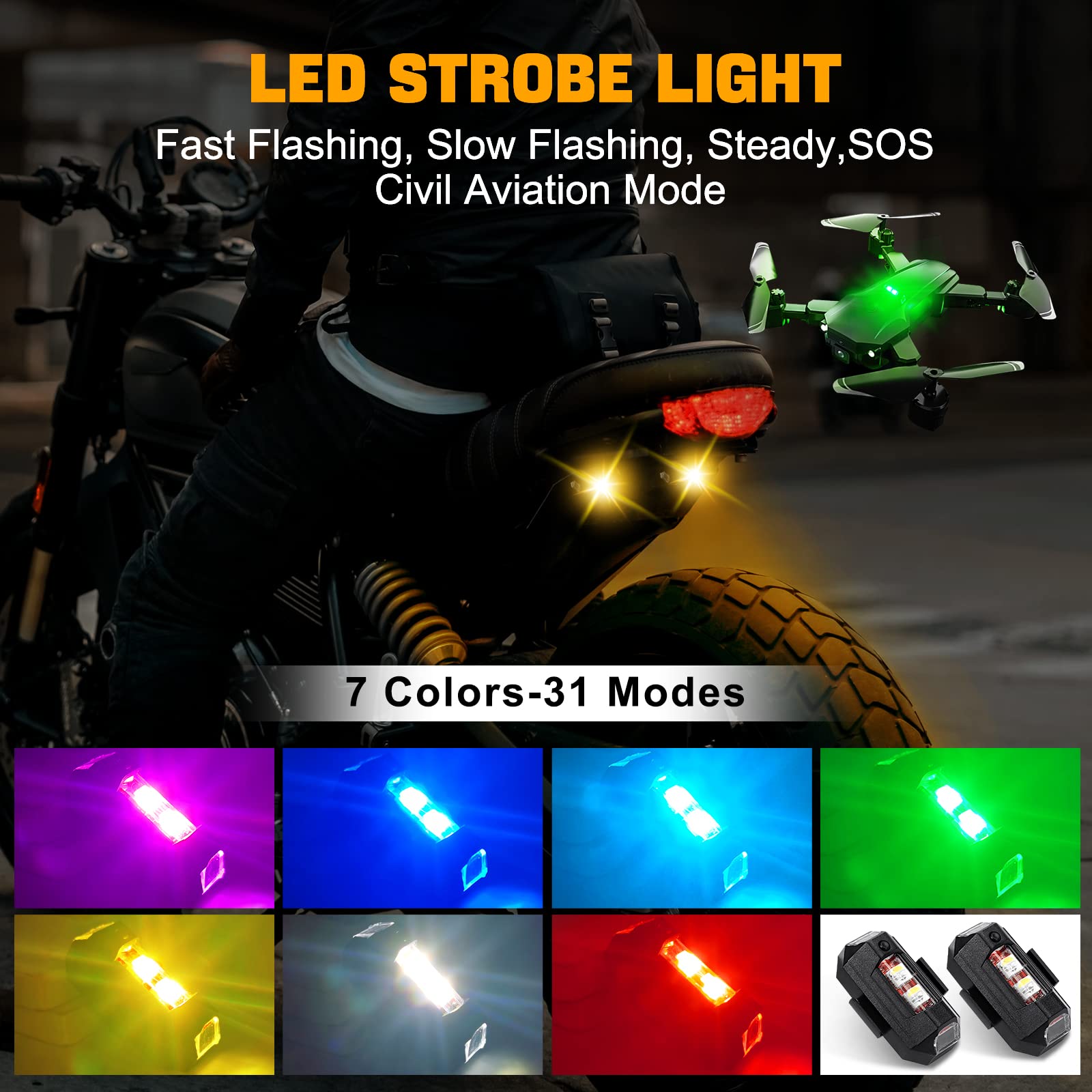 Motorcycle Lights Drone Strobe - огляд і ціна Drone Strobe Light