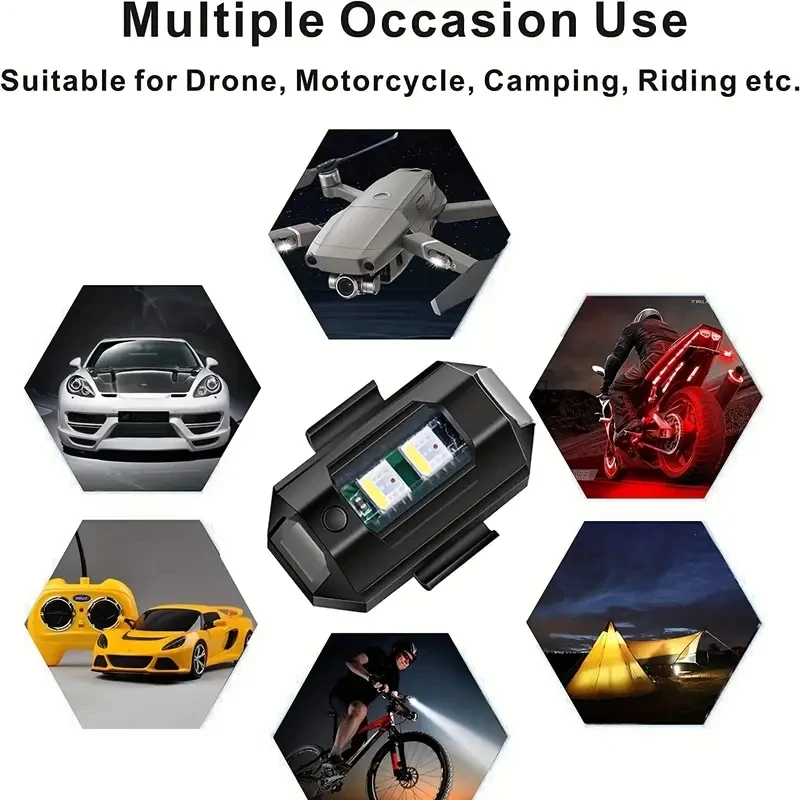 1Pcs Remote LED RGB Anti-colli - огляд і ціна Drone Strobe Light