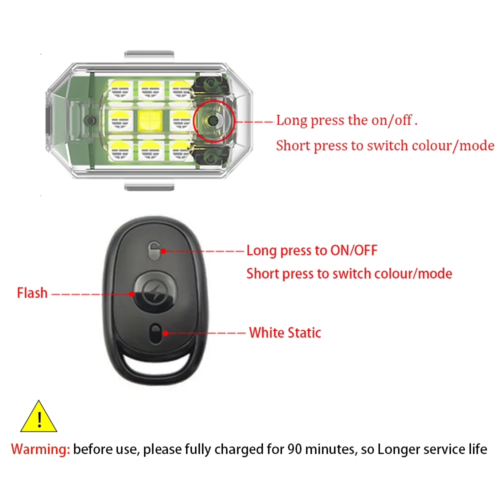 1/2/4pcs Wireless LED Drone St - огляд і ціна Drone Beacon Light